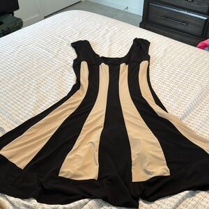Elegant Black and Cream Women's Dress